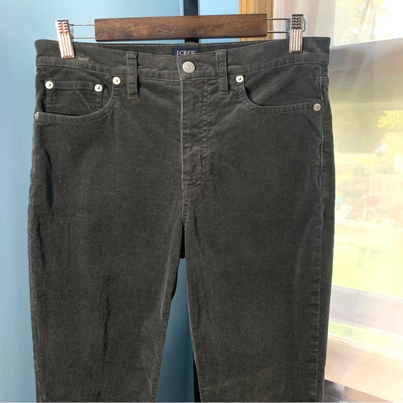 J. Crew High Rise Crop Flare Grey Corduroy Pants - Picture 4 of 8